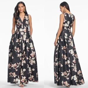 Sachin + Babi Brooke gown - color Black Venetia Petal. Size 12